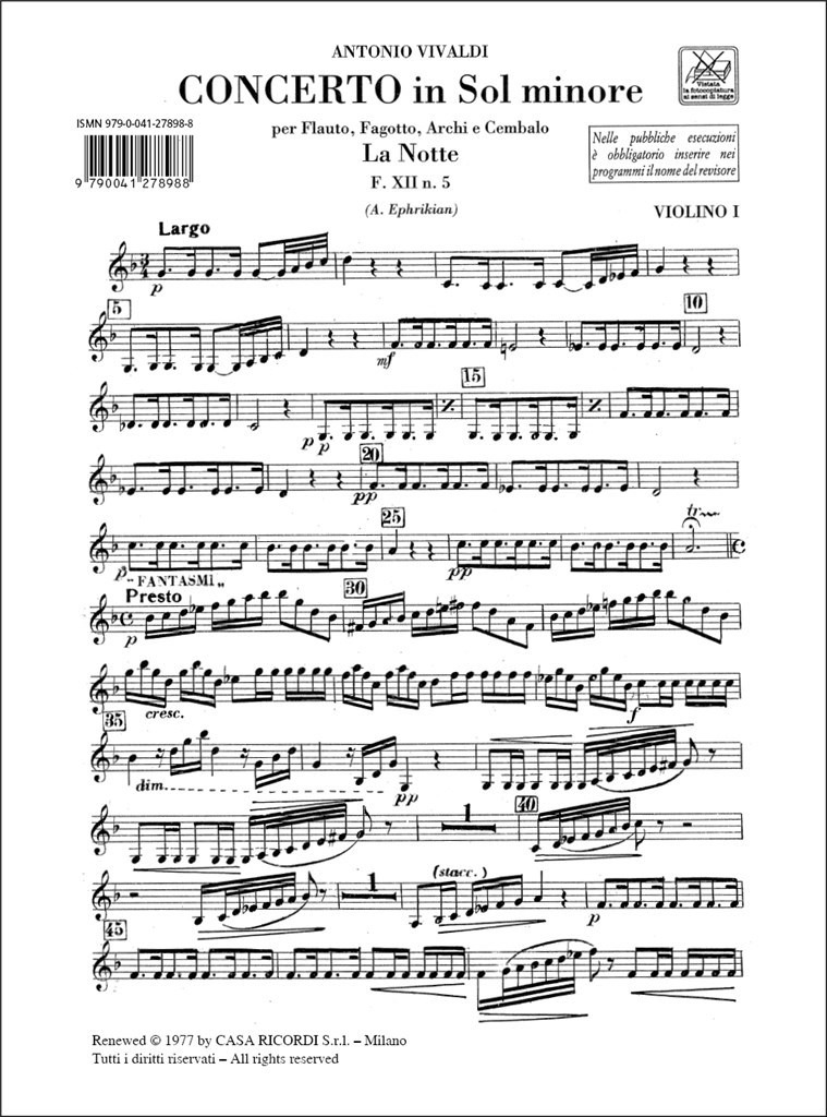 Concerto In Sol Min.